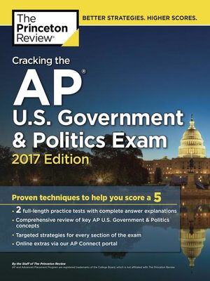 cover image of Cracking the AP U.S. Government & Politics Exam, 2017 Edition
